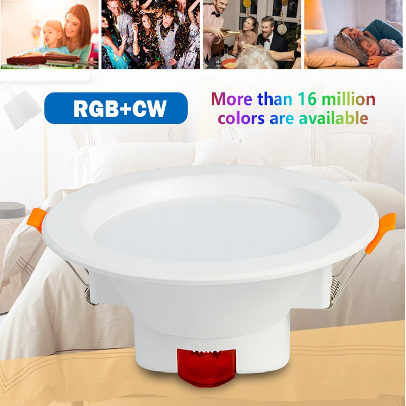 ACETIDE LED Down light WiFi Smart life Ceiling Downlight APP RGB Warm Cool Changing Color with 5W 7W 9W  Google Home