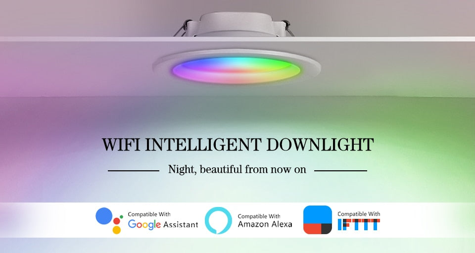 ACETIDE LED Down light WiFi Smart life Ceiling Downlight APP RGB Warm Cool Changing Color with 5W 7W 9W  Google Home