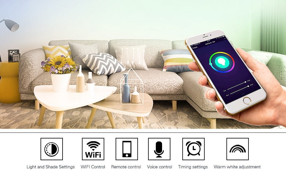 ACETIDE LED Down light WiFi Smart life Ceiling Downlight APP RGB Warm Cool Changing Color with 5W 7W 9W  Google Home