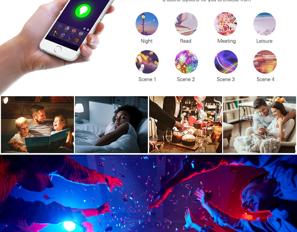 ACETIDE LED Down light WiFi Smart life Ceiling Downlight APP RGB Warm Cool Changing Color with 5W 7W 9W  Google Home