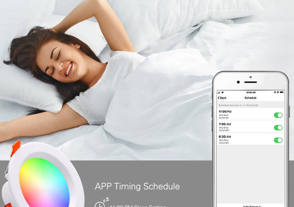 ACETIDE LED Down light WiFi Smart life Ceiling Downlight APP RGB Warm Cool Changing Color with 5W 7W 9W  Google Home