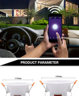 ACETIDE LED Down light WiFi Smart life Ceiling Downlight APP RGB Warm Cool Changing Color with 5W 7W 9W  Google Home