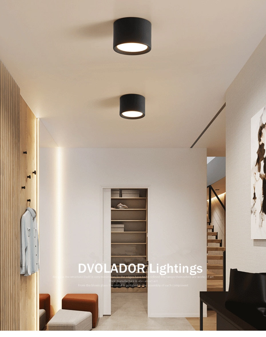 Downlight-Led-Lamp Dimmable Spot Ceiling Lamp Aluminum Surface Mounted High Brightness Down light 5W 12W Lighting AC110V 220V