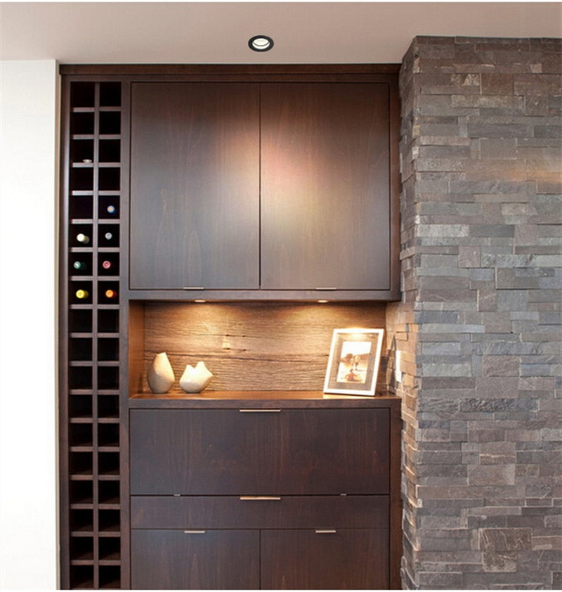 Mini Recessed LED Deep Anti-glare Downlight 3W Under Wine Cabinet Closet Cafe Bar Living Room Ceiling Spot Lighting With Driver