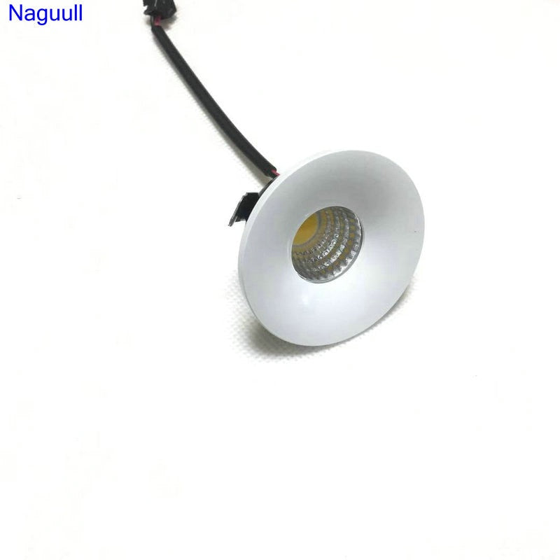 Led Mini Cabinet Downlights 3w Cut Size 34mm Ac85-265v Black Frame Recessed Ceiling No Flicker