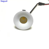 Led Mini Cabinet Downlights 3w Cut Size 34mm Ac85-265v Black Frame Recessed Ceiling No Flicker