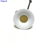 Led Mini Cabinet Downlights 3w Cut Size 34mm Ac85-265v Black Frame Recessed Ceiling No Flicker