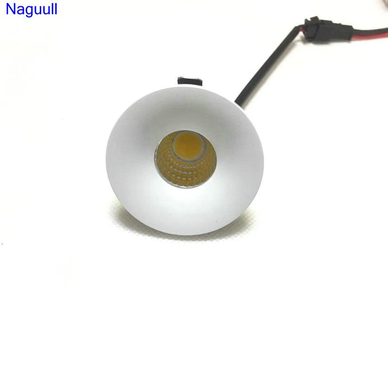 Led Mini Cabinet Downlights 3w Cut Size 34mm Ac85-265v Black Frame Recessed Ceiling No Flicker