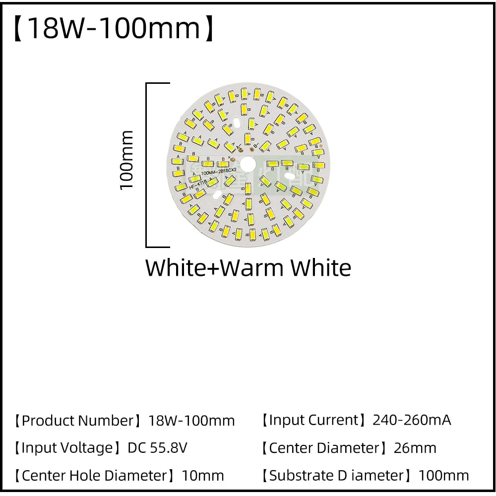 LED Chips 240mA 260mA Constant Current Input Light Bead For DIY Downlight 5pcs/Lot 3W 5W 7W 9W 12W 15W 18W SMD5730 Two-Color