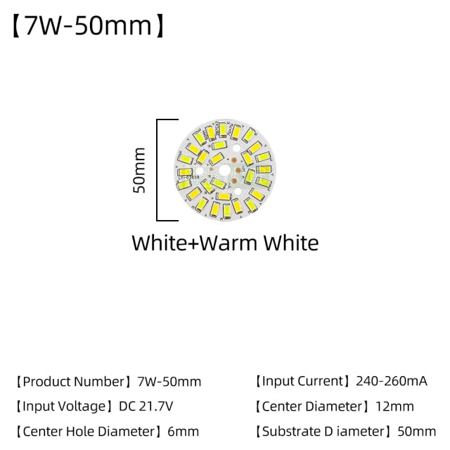LED Chips 240mA 260mA Constant Current Input Light Bead For DIY Downlight 5pcs/Lot 3W 5W 7W 9W 12W 15W 18W SMD5730 Two-Color