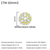 LED Chips 240mA 260mA Constant Current Input Light Bead For DIY Downlight 5pcs/Lot 3W 5W 7W 9W 12W 15W 18W SMD5730 Two-Color