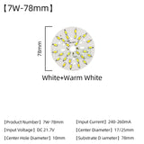 LED Chips 240mA 260mA Constant Current Input Light Bead For DIY Downlight 5pcs/Lot 3W 5W 7W 9W 12W 15W 18W SMD5730 Two-Color