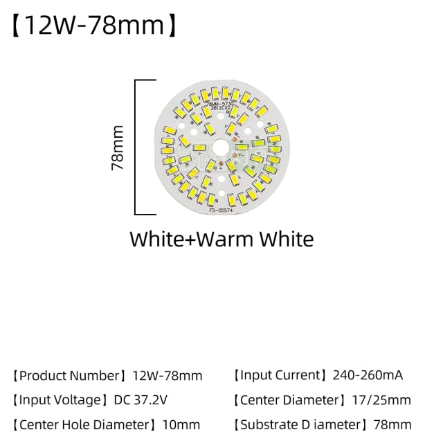 LED Chips 240mA 260mA Constant Current Input Light Bead For DIY Downlight 5pcs/Lot 3W 5W 7W 9W 12W 15W 18W SMD5730 Two-Color