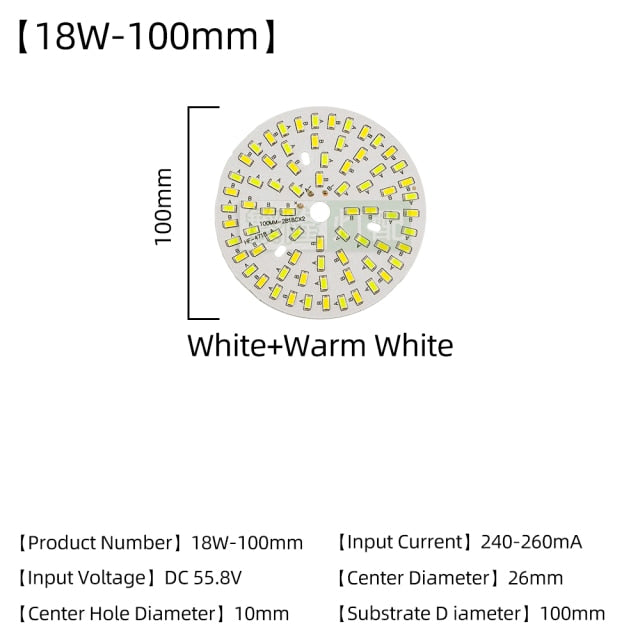 LED Chips 240mA 260mA Constant Current Input Light Bead For DIY Downlight 5pcs/Lot 3W 5W 7W 9W 12W 15W 18W SMD5730 Two-Color
