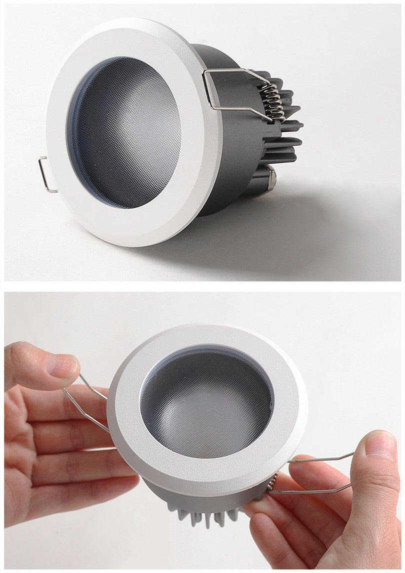 Round LED COB Downlight IP65 Recessed Led Ceiling Lamp Waterproof Spot Led 12W 16W  Indoor Bathroom Balcony Light Fixture AC220V