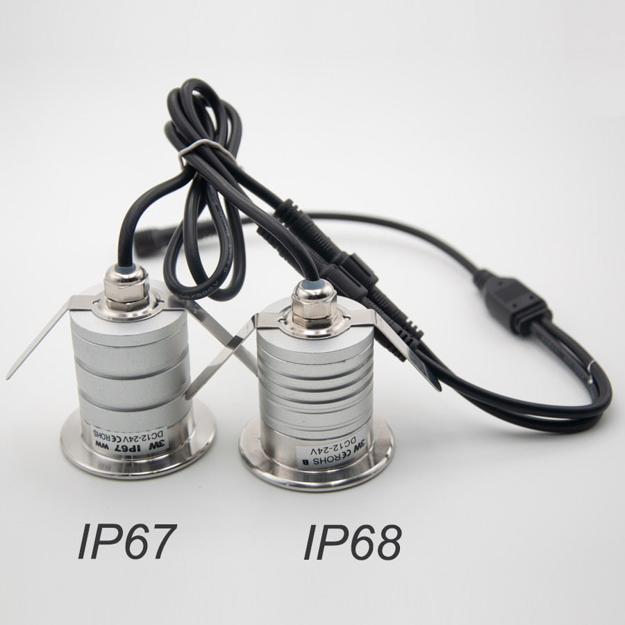 IP68 3W 12V 24V Outdoor Bathroom Swimming Pool Sauna Boat Lamp Aquarium Light Underwater Downlight Mini LED Spotlight