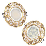 European Gold Garland Laciness White Led Downlights For Ceilings Kitchen Living Room Loft 5W 7W 7.5Cm Hole Indoor Recessed Lamp