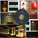 Mini 1W COB 3W Black Finish LED Downlight Recessed Spot Ceiling light 10pcs Cut 40-45mm Full Aluminum