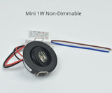 Mini 1W COB 3W Black Finish LED Downlight Recessed Spot Ceiling light 10pcs Cut 40-45mm Full Aluminum