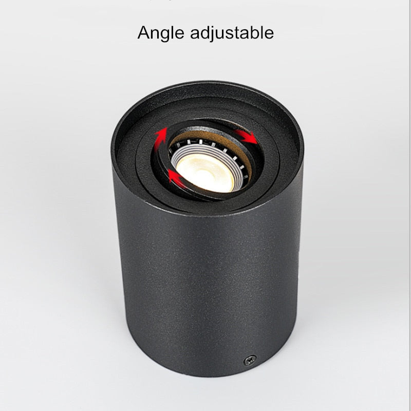 Surface Mounted LED Downlight with 9W 12W 15W GU10 Bulb Replaceable Spot Light AC110 220V Ceiling Lamp Angle Adjustable