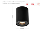 Angle Adjustable LED Surface Mounted Downlight 7W Black/White Housing+Replaceable GU10 Bulb LED Ceiling Spot Light Decor