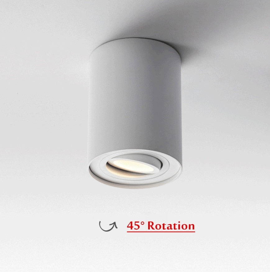 Angle Adjustable LED Surface Mounted Downlight 7W Black/White Housing+Replaceable GU10 Bulb LED Ceiling Spot Light Decor