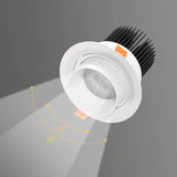 Embedded Zoom Dimmable Recessed downlights Lamps COB 7W 12W 15W 20W spot light Background wall LED  Indoor lighting