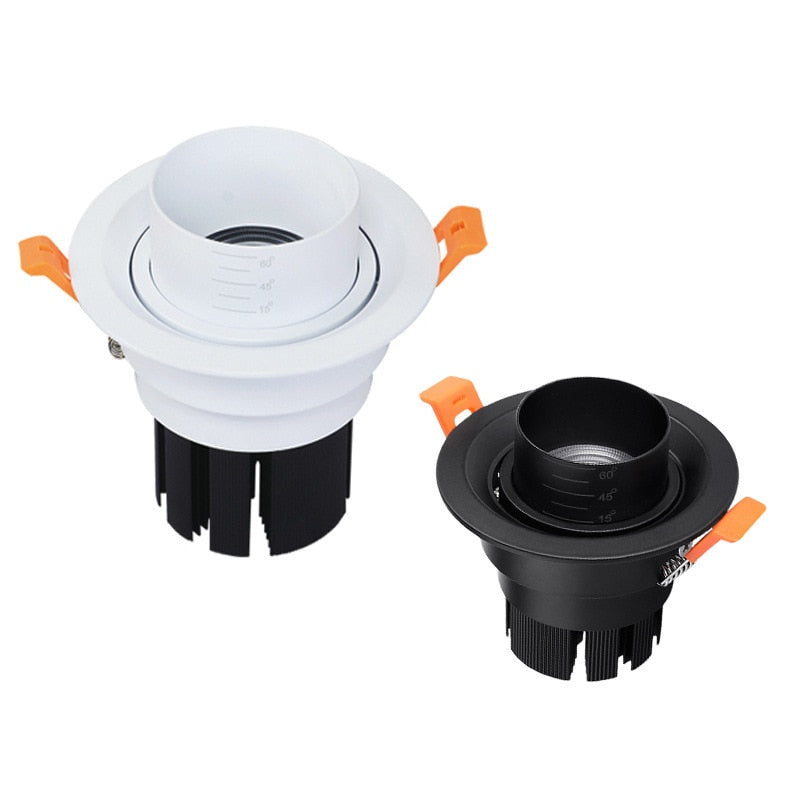 Embedded Zoom Dimmable Recessed downlights Lamps COB 7W 12W 15W 20W spot light Background wall LED  Indoor lighting