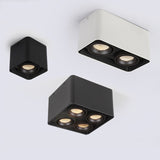 LED Ceiling Square Downlight 12W 24W 36W Dimmable 3000K Black Aluminum Ideal Spot Light for Hallway Corridor Gallery Display