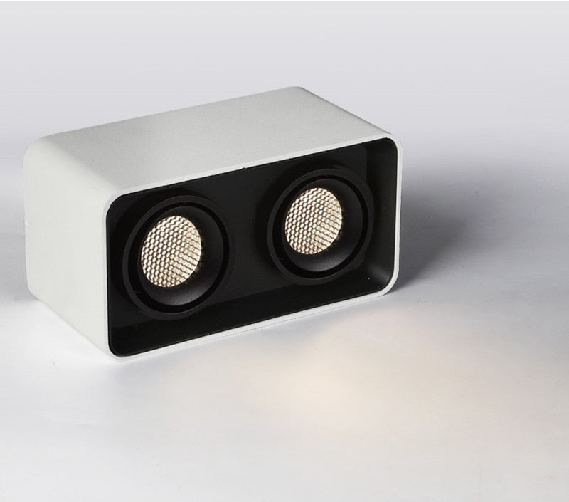 LED Ceiling Square Downlight 12W 24W 36W Dimmable 3000K Black Aluminum Ideal Spot Light for Hallway Corridor Gallery Display