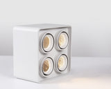 LED Ceiling Square Downlight 12W 24W 36W Dimmable 3000K Black Aluminum Ideal Spot Light for Hallway Corridor Gallery Display