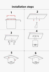 LED Ceiling Square Downlight 12W 24W 36W Dimmable 3000K Black Aluminum Ideal Spot Light for Hallway Corridor Gallery Display