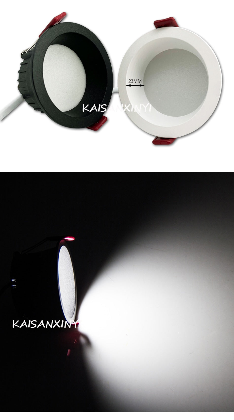 Anti-corrosion LED Downlight 6W Anti-Glare Led Ceiling Lamp LED Spot Lighting Bedroom Kitchen Led Recessed Three-color Lamp