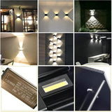 Waterproof Outdoor LED Wall light 6W 12W 15W COB High brightness Up and downlight wall sconce lighting fixture indoor decor