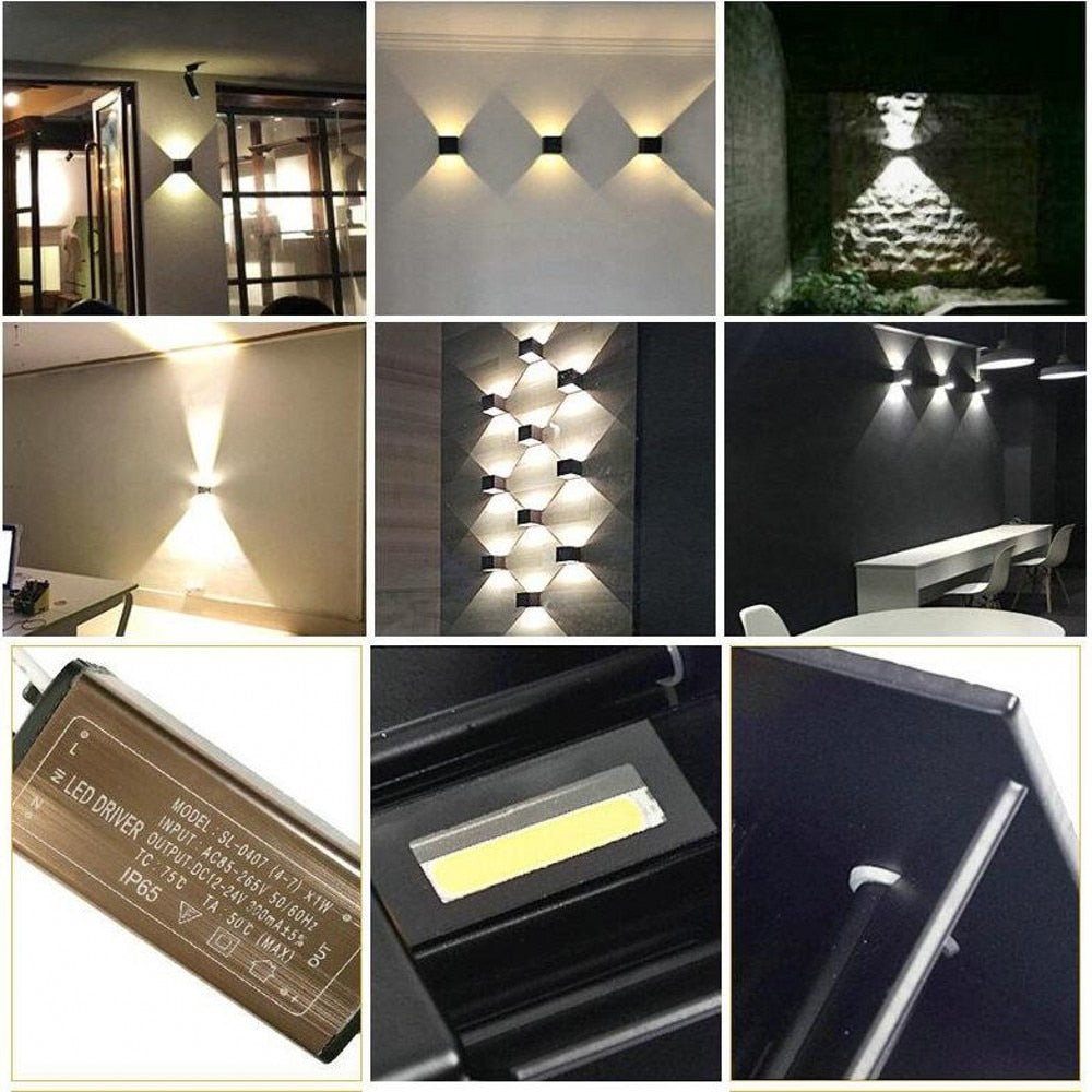 Waterproof Outdoor LED Wall light 6W 12W 15W COB High brightness Up and downlight wall sconce lighting fixture indoor decor