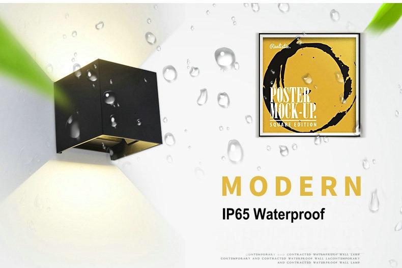 Waterproof Outdoor LED Wall light 6W 12W 15W COB High brightness Up and downlight wall sconce lighting fixture indoor decor