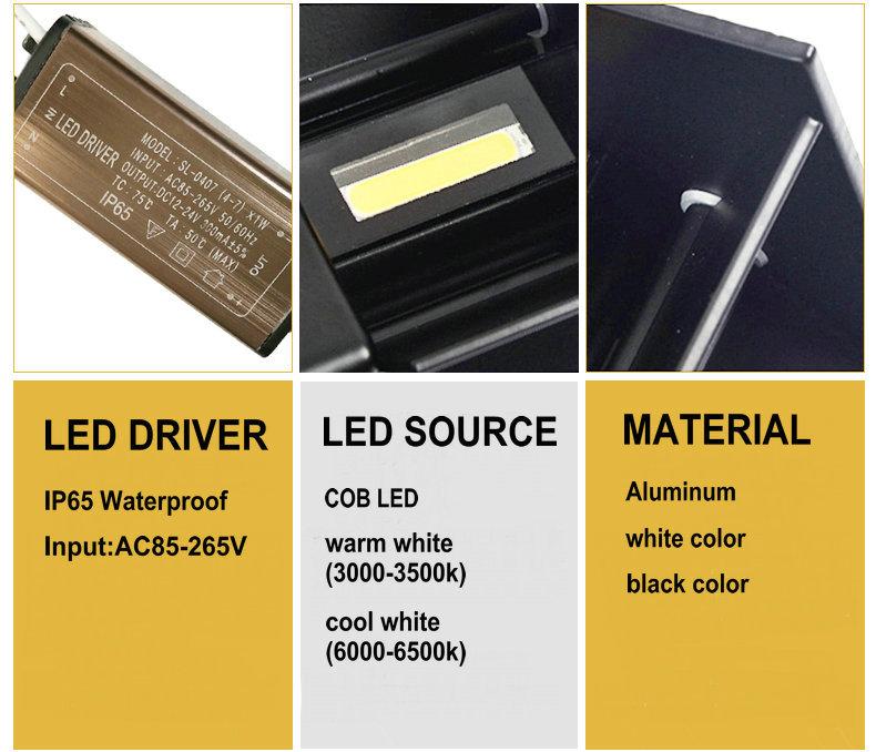 Waterproof Outdoor LED Wall light 6W 12W 15W COB High brightness Up and downlight wall sconce lighting fixture indoor decor