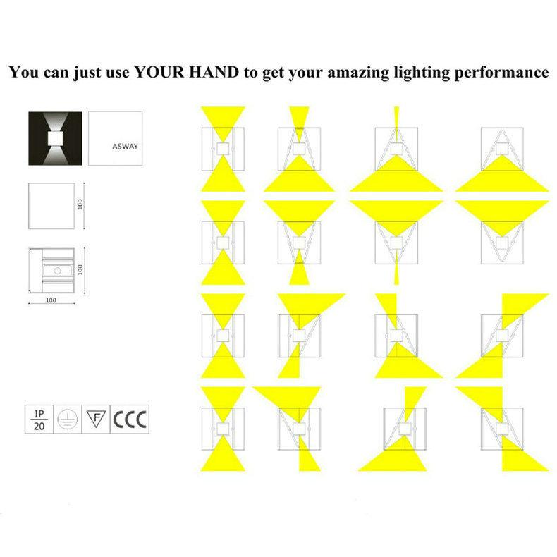 Waterproof Outdoor LED Wall light 6W 12W 15W COB High brightness Up and downlight wall sconce lighting fixture indoor decor