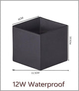 Waterproof Outdoor LED Wall light 6W 12W 15W COB High brightness Up and downlight wall sconce lighting fixture indoor decor