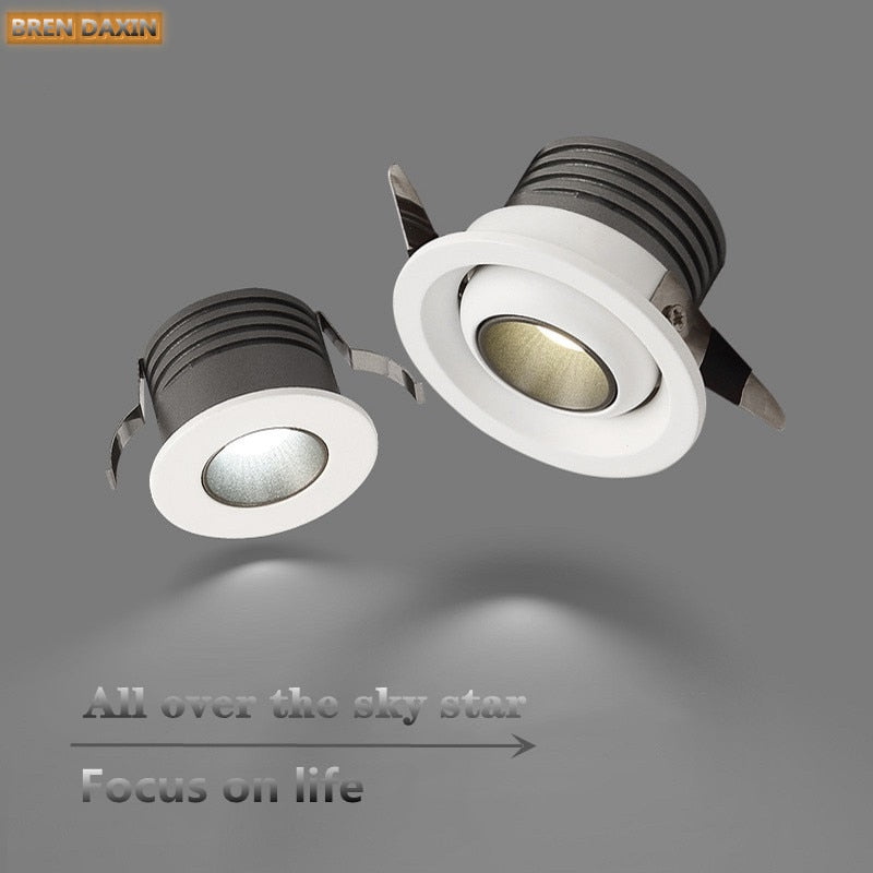 New Design CRI90 Dimmable Led Downlight Light 3W Round Recessed Ceiling Lamp AC 110V 220V Home Decor Indoor Spot Lighting 2021