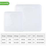Square LED Panel Light 20W 30W Downlight AC110-265V Waterproof LED Surface Ceiling Lamp For Bathroom Kitchen Lighting