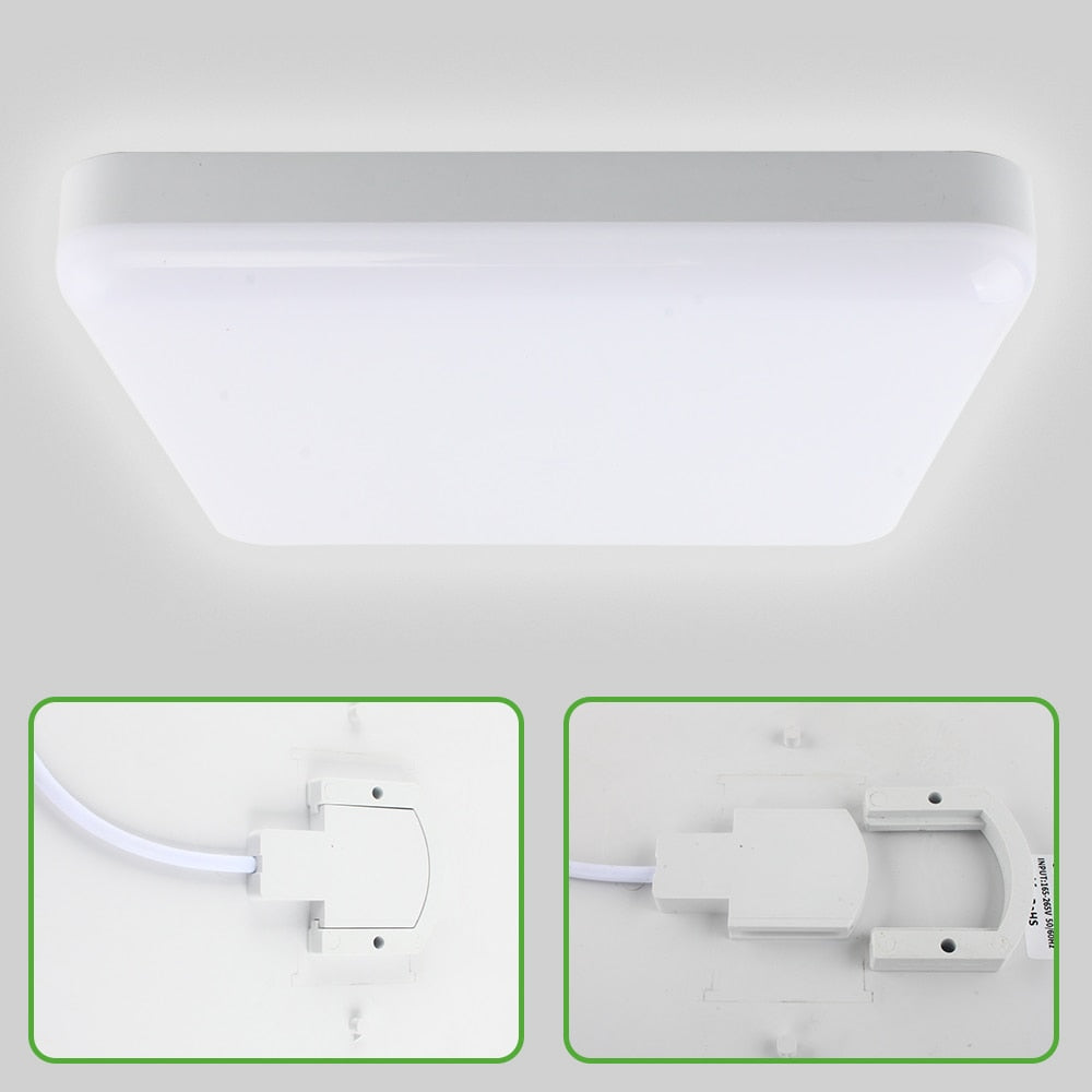 Square LED Panel Light 20W 30W Downlight AC110-265V Waterproof LED Surface Ceiling Lamp For Bathroom Kitchen Lighting
