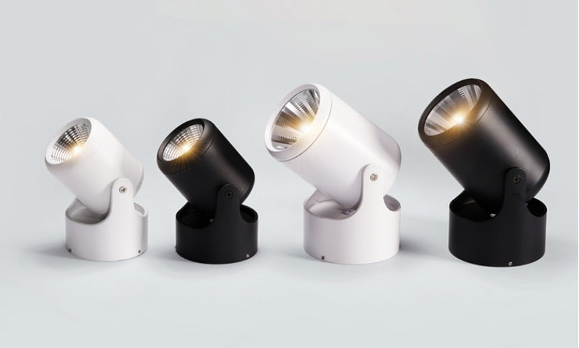 High quality dimmable Rotating LED Downlights Surface Mounted adjustment COB ac85-265V 10W 15W LED Ceiling Lamp Spot lights