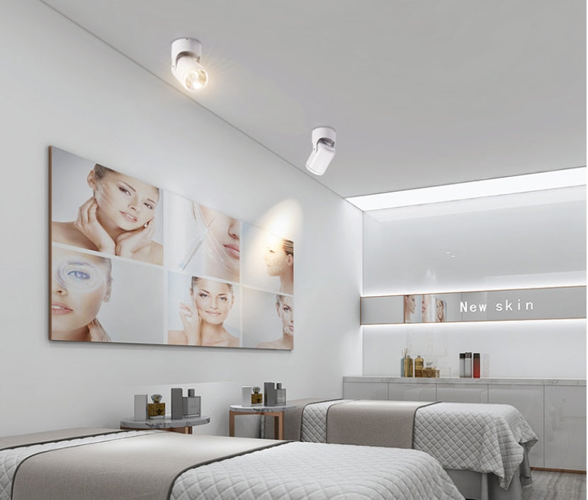 High quality dimmable Rotating LED Downlights Surface Mounted adjustment COB ac85-265V 10W 15W LED Ceiling Lamp Spot lights