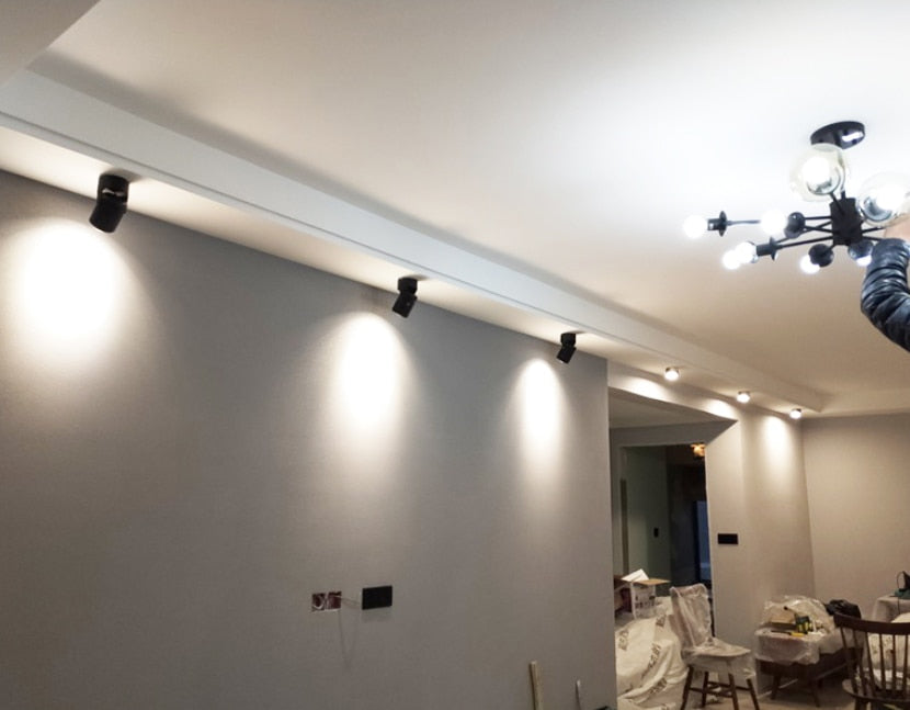 High quality dimmable Rotating LED Downlights Surface Mounted adjustment COB ac85-265V 10W 15W LED Ceiling Lamp Spot lights