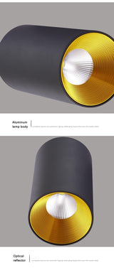 Surface mounted downlight round ceiling light living room ceiling led ceiling light aisle led downlight 7W 12W 15W spotlight