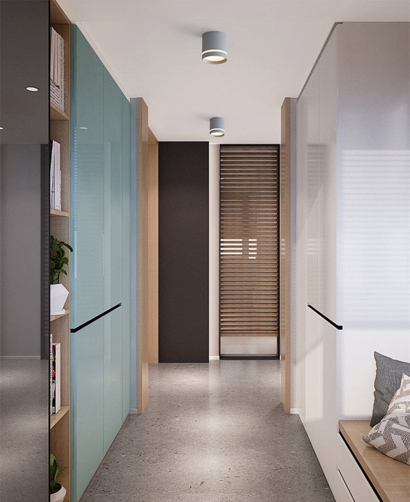 Surface mounted dimmable LED downlight 7W/10W/12W/15W COB LED ceiling spotlight AC85~265V LED Background Lamp Indoor Lighting