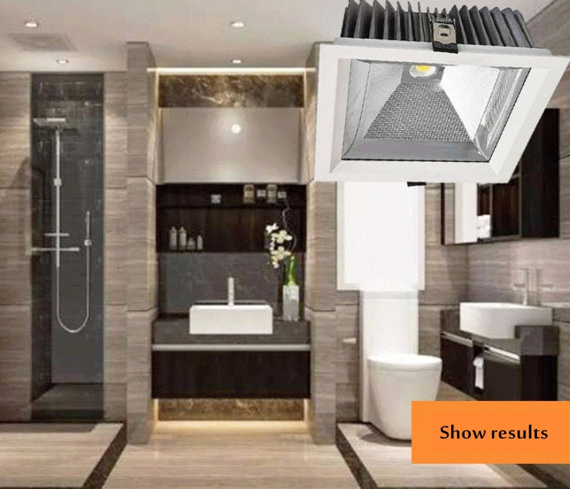 IP65 Waterproof Ceiling Recessed LED Spot Light AC85-265V 20W/15W/12W/10W LED Downlight For Bathroom Shower room Sauna
