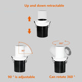 Recessed dimmable LED Spot Downlight 90° Folding 360° Rotating Indoor Ceiling Lamp 7W 10W 12W 15W Room Kitchen Lamp AC110V 220V