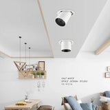 Recessed dimmable LED Spot Downlight 90° Folding 360° Rotating Indoor Ceiling Lamp 7W 10W 12W 15W Room Kitchen Lamp AC110V 220V